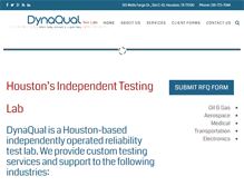 Tablet Screenshot of dynaqual.com